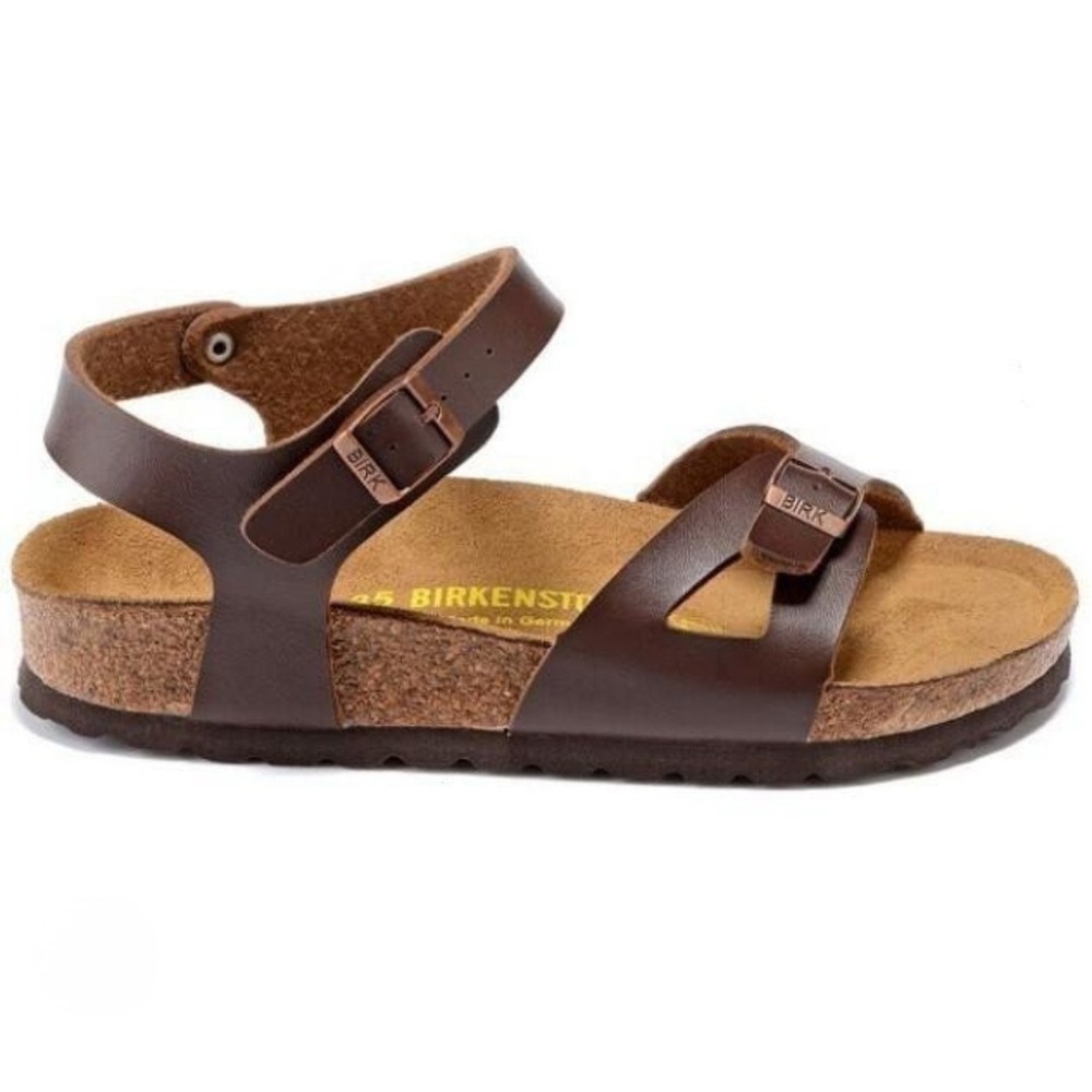 Birkenstock Rio Brown Leather Ankle Strap Sandals Womens 39 8